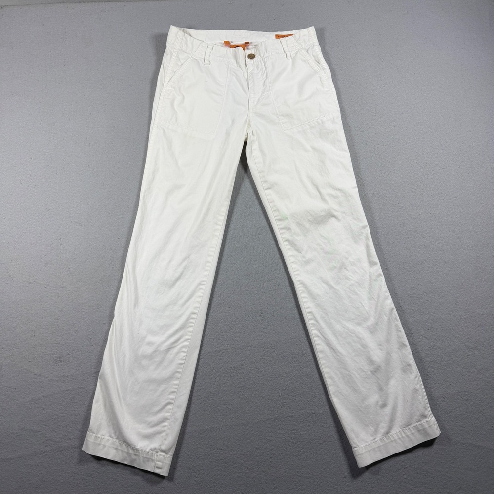 Tory Burch Fatigue Chino Women 27 Straight Leg White Designer Quiet Luxury Pants